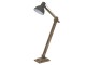 Šedá dřevěná stojací lampa Elmer cement - 84*26*125 cm Light & Living