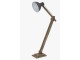 Šedá dřevěná stojací lampa Elmer cement - 84*26*125 cm Light & Living