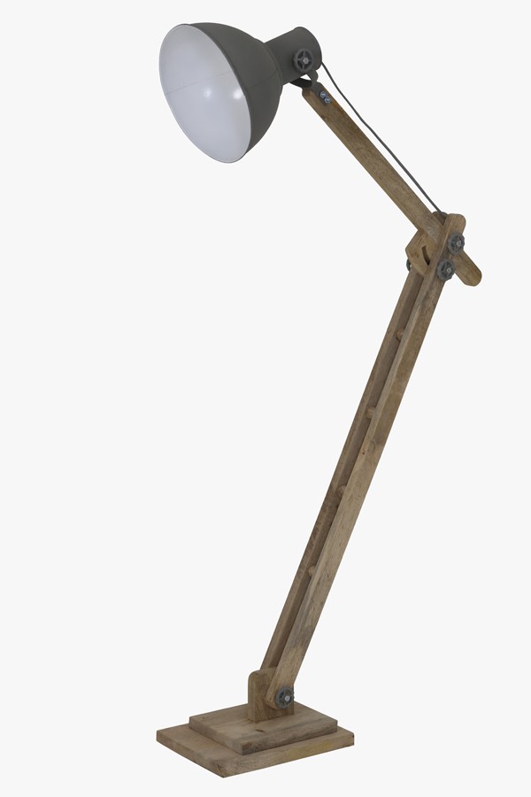Šedá dřevěná stojací lampa Elmer cement - 84*26*125 cm Light & Living Šedá dřevěná stojací lampa Elmer cement - 84*26*125 cm Light & Living