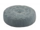 Modrý kulatý ottoman /puff Edge - Ø 60*20cm J-Line by Jolipa