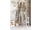 Dřevěná bílá kulatá stolička Ibiza - Ø 26*50cm J-Line by Jolipa