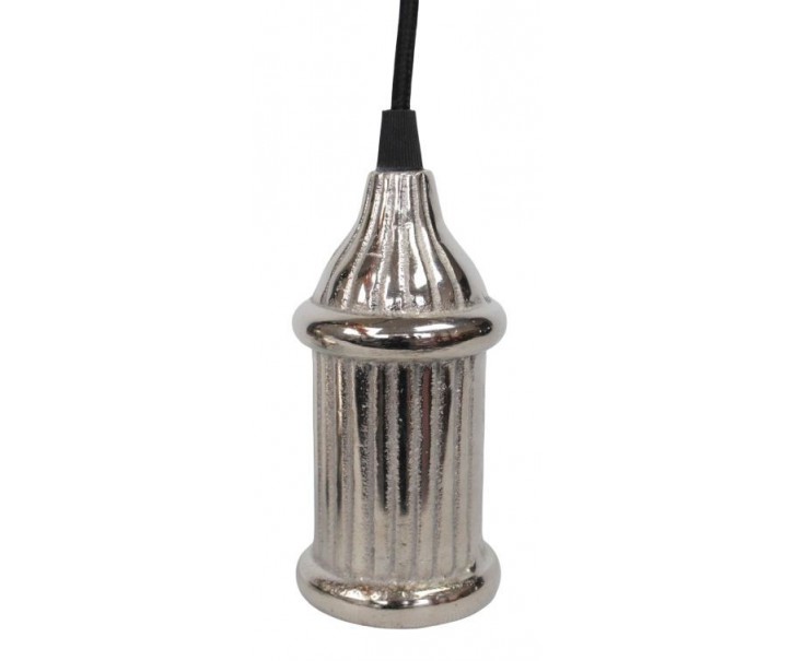 Stříbrné stropní světlo Ribbed - Ø 7*16cm Colmore by Diga