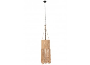 Závěsné bavlněné béžové světlo Macrame - Ø26*76cm