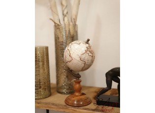 Dekorace glóbus na dřevěném podstavci Wond - Ø15*28cm