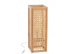 Přírodní bambusová stolní lampa Rectan - 23*23*65cm