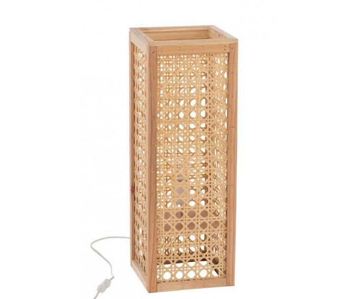 Přírodní bambusová stolní lampa Rectan - 23*23*65cm J-Line by Jolipa