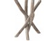 Odkládací kulatý dřevěný stůl se skleněnou deskou Branchy - Ø50*59 cm J-Line by Jolipa
