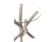 Odkládací kulatý dřevěný stůl se skleněnou deskou Branchy - Ø50*59 cm J-Line by Jolipa