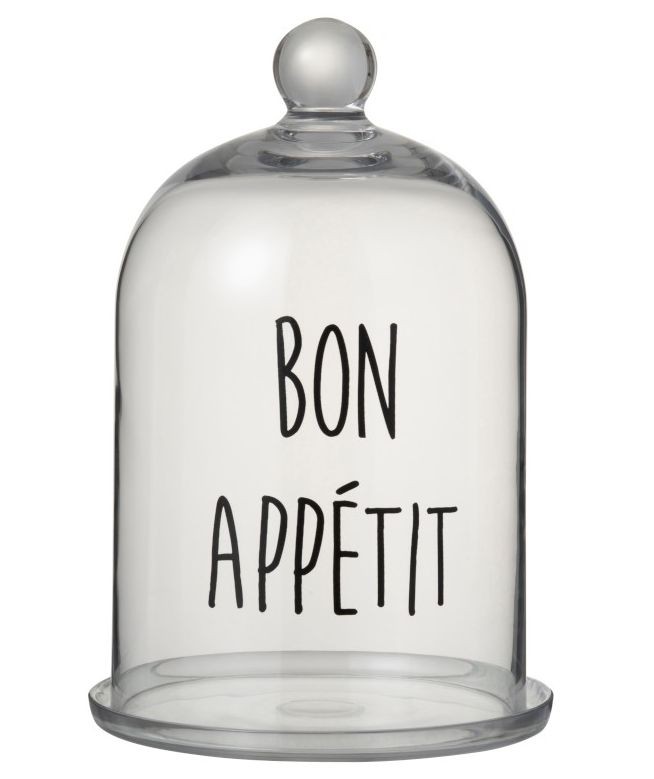 Skleněný podnos s poklopem Bon Apetit - Ø19 * 31cm