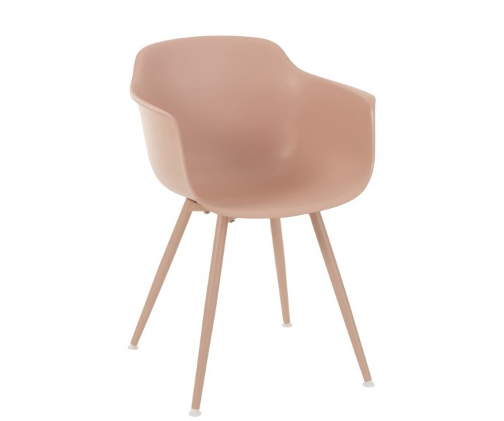 Růžová plastová židle Swing - 54*57*80 cm J-Line by Jolipa