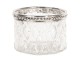 Bílý skleněný svícen Tealight s ozdobným krajem - 6*4 cm Clayre & Eef