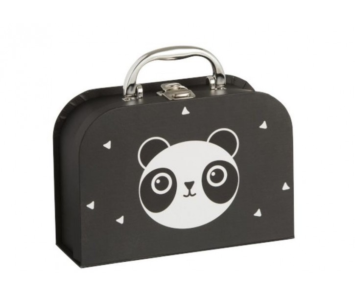 Černý papírový kufřík se zásuvkami Panda - 20*14*7cm J-Line by Jolipa