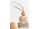 Krémová kulatá keramická váza Beige S - 12,3*12,3*11,5 cm J-Line by Jolipa