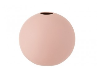 Růžová keramická váza Ball - Ø 25*23,5 cm