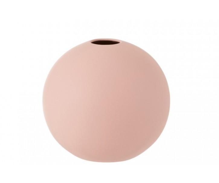 Růžová keramická váza Ball - Ø 25*23,5 cm J-Line by Jolipa