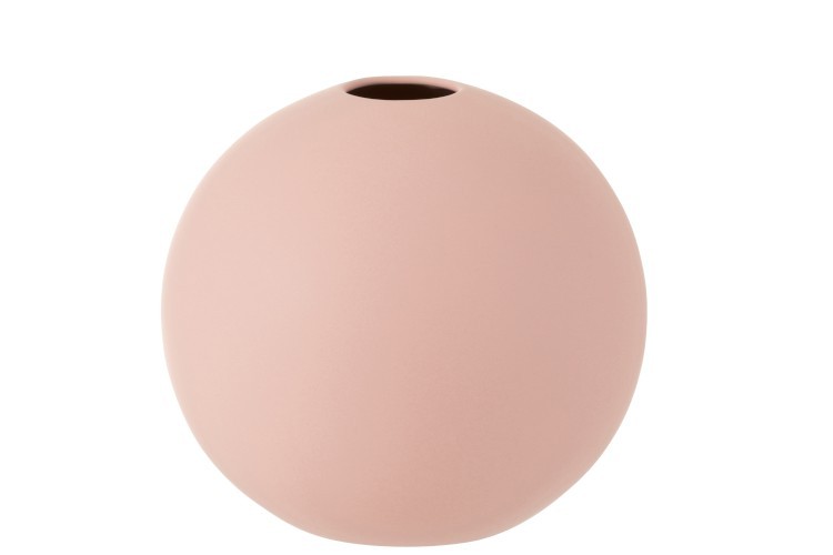 Růžová keramická váza Ball - Ø 25*23,5 cm