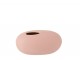 Světle růžová keramická oválná váza Matt Pink L - 24,5*14,5*13 cm J-Line by Jolipa