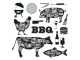 Balení bílých papírových ubrousků se zvířaty BBQ L -20 ks - 16,5*2,8*16,5 cm J-Line by Jolipa