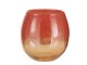 Oranžová skleněná váza /svícen Oriental orange - Ø 20*18cm J-Line by Jolipa