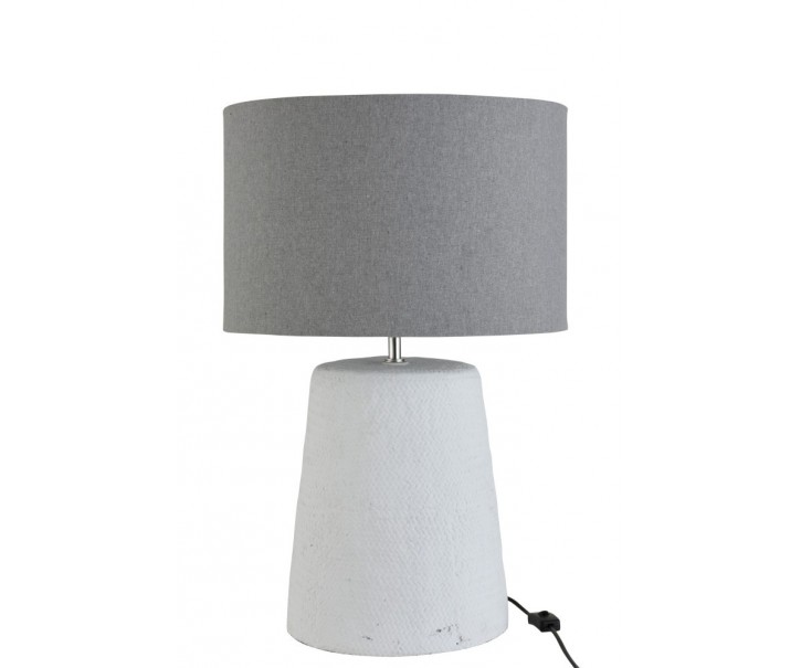 Stolní lampa v šedo-bílé kombinaci Abelle L - Ø 42*64 cm J-Line by Jolipa