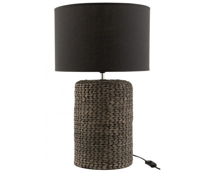 Stolní lampa s textilním stínidlem Odile – Ø 42*68 cm J-Line by Jolipa