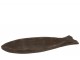 Tmavě hnědá mísa ve tvaru ryby - 62*25*6 cm J-Line by Jolipa