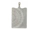Šedé servírovací prkénko s malovaným ornamentem - 35*1,5*60 cm J-Line by Jolipa