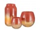 Oranžová skleněná váza /svícen Oriental orange - Ø 20*18cm J-Line by Jolipa