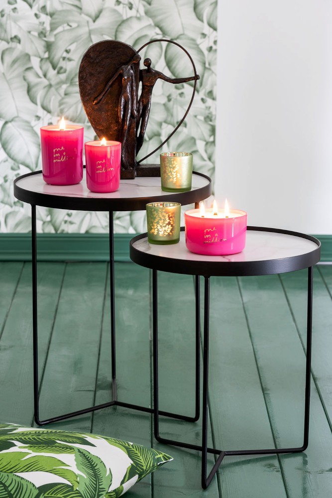 Set 2 odkládacích stolků v marble designu Helaine - Ø 45*55 cm J-Line by Jolipa Set 2 odkládacích stolků v marble designu Helaine - Ø 45*55 cm J-Line by Jolipa