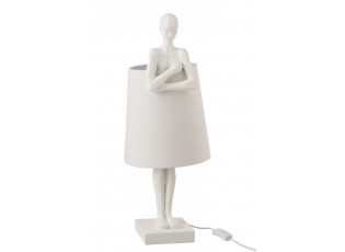 Bílá stolní lampa Figurines – Ø 23,5*58 cm