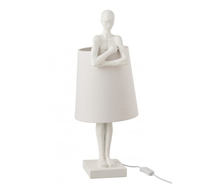 Bílá stolní lampa Figurines - 23,5*23,5*58 cm J-Line by Jolipa
