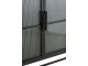 Černá kovová komoda s prosklenými dvířky Franco - 120*35*90 cm J-Line by Jolipa