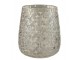 Stříbrný skleněný svícen Mosaic M - Ø15*17,5 cm J-Line by Jolipa