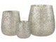 Stříbrný skleněný svícen Mosaic M - Ø15*17,5 cm J-Line by Jolipa