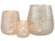 Stříbrný skleněný svícen Mosaic M - Ø15*17,5 cm J-Line by Jolipa