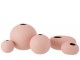 Růžová keramická váza Ball - Ø 25*23,5 cm J-Line by Jolipa