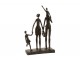 Hnědá soška Family Time - 11*22*38 cm J-Line by Jolipa