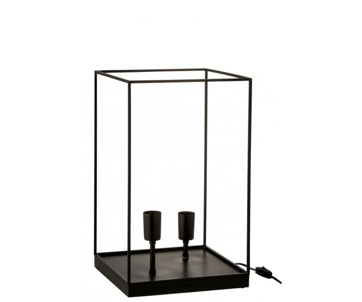 Lampa z černého kovového rámu Tilde L - Ø 30,5*50,5 cm J-Line by Jolipa