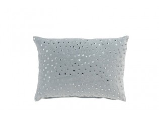 Světle modrý podélný polštář s designem kapek La Pluie - 52*32*4 cm