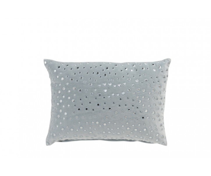Světle modrý podélný polštář s designem kapek La Pluie - 52*32*4 cm J-Line by Jolipa