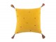 Žlutý polštář s puntíky a střapci - 45*45 cm J-Line by Jolipa