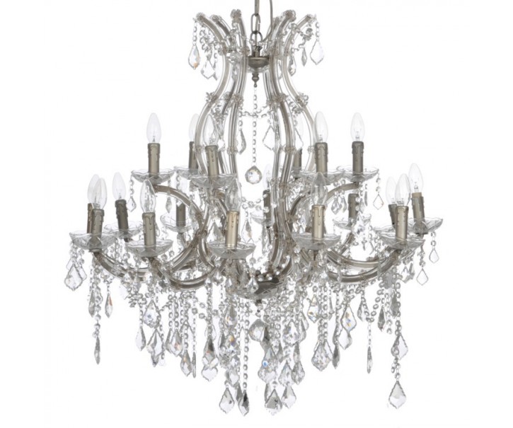 Dvoupatrový křišťálový lustr Excellent 12+6 žárovek - Ø 90*90 cm J-Line by Jolipa
