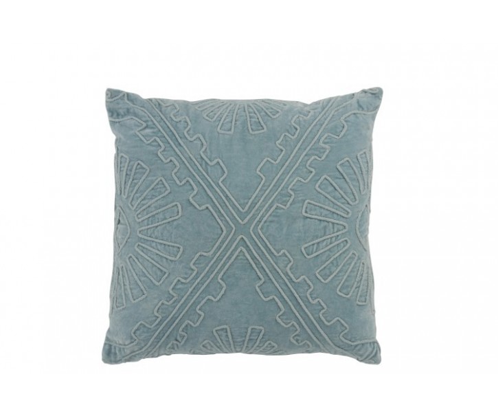 Světle modrý polštář s výplní Aztec - 45*45 cm J-Line by Jolipa