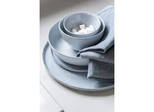 Modrá keramická miska Shiny blue - Ø 12*7 cm