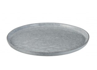 Modrý keramický dezertní talířek Shiny blue - Ø22 cm