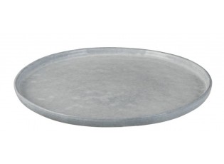 Modrý keramický jídelní talíř Shiny blue - Ø 28 cm
