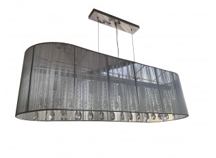 Oválné šedé závěsné světlo Venezia Grey - 110*30cm / 5*E14