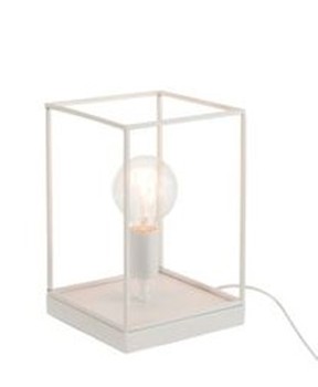 Stolní lampa z bílého kovového rámu Tilde S - Ø 20,5*30,5 cm J-Line by Jolipa Stolní lampa z bílého kovového rámu Tilde S - Ø 20,5*30,5 cm J-Line by Jolipa
