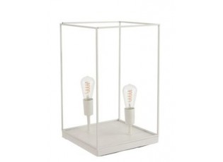 Lampa z bílého kovového rámu Tilde L - Ø 30,5*51 cm