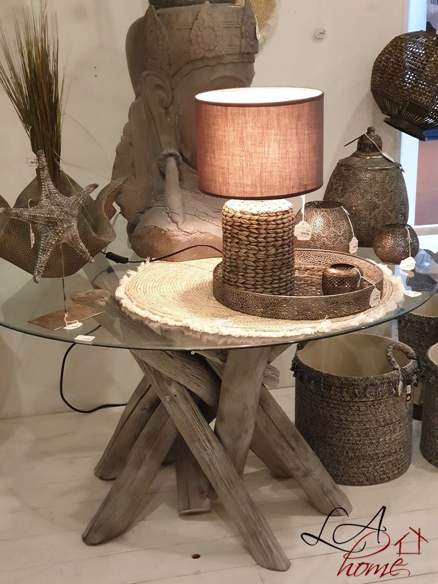 Stolní lampa s pletenou základnou Odile S - Ø 28*46 cm J-Line by Jolipa Stolní lampa s pletenou základnou Odile S - Ø 28*46 cm J-Line by Jolipa